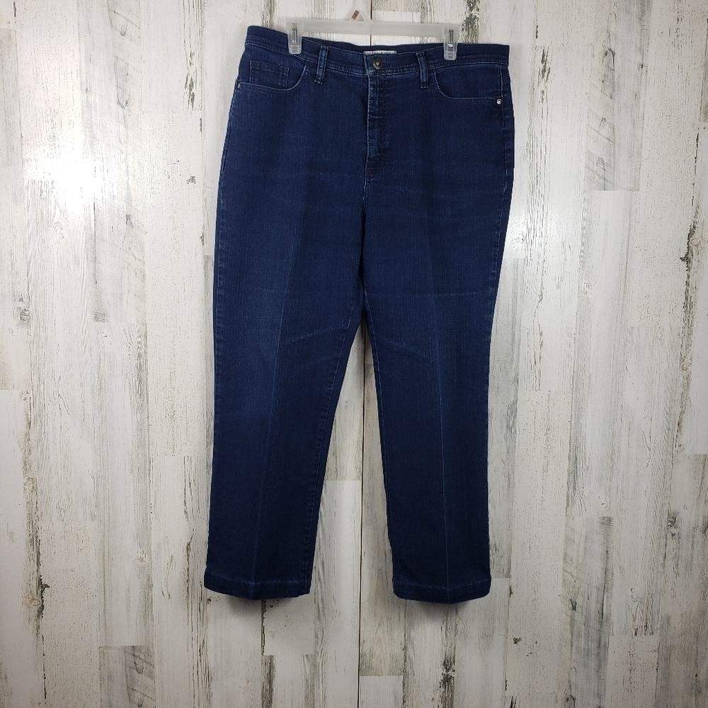 Lee classic fit straight leg dark was jeans women's plus size 16 short